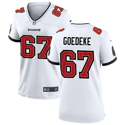 Luke Goedeke Women's Nike Tampa Bay Buccaneers White Custom Game Jersey
