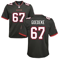 Luke Goedeke Youth Nike Pewter Tampa Bay Buccaneers Alternate Custom Game Jersey
