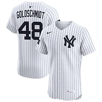 Paul Goldschmidt Men's Nike White New York Yankees Home Elite Sponsor Patch Custom Jersey