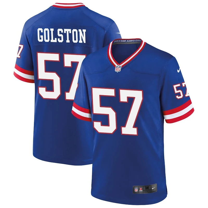 Chauncey Golston Men's Nike Royal New York Giants Classic Custom Game Jersey
