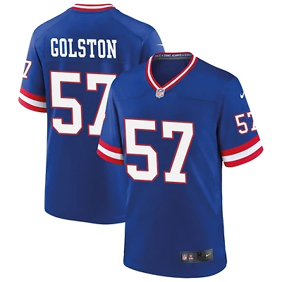 Chauncey Golston Men's Nike Royal New York Giants Classic Custom Game Jersey