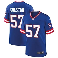 Chauncey Golston Men's Nike Royal New York Giants Classic Custom Game Jersey