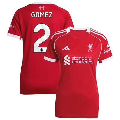 Joe Gomez Women's adidas  Red Liverpool 2025/26 Home Custom Replica Jersey
