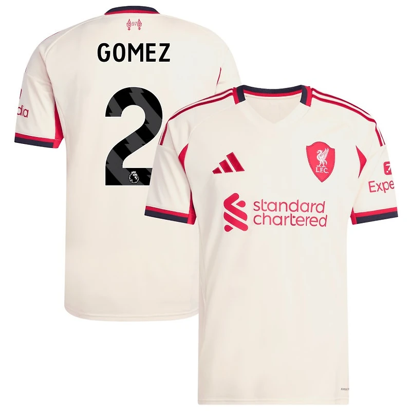 Joe Gomez Men's adidas  White Liverpool 2025/26 Away Replica Custom Jersey