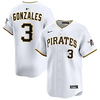 Nick Gonzales Men's Nike White Pittsburgh Pirates Home Limited Custom Jersey