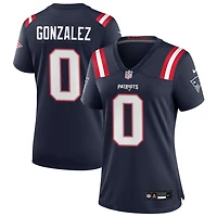 Christian Gonzalez Women's Nike Navy New England Patriots Custom Game Jersey