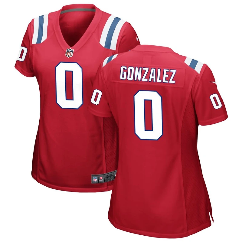 Christian Gonzalez Women's Nike Red New England Patriots Alternate Custom Jersey