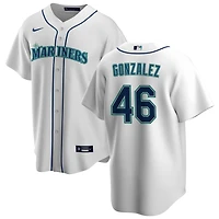 Domingo Gonzalez Men's Nike White Seattle Mariners Home Replica Custom Jersey