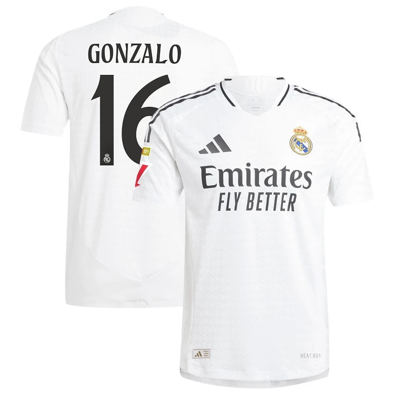 Gonzalo Garcia Gonzalo Men's adidas  White Real Madrid 2024/25 Home Authentic Custom Jersey
