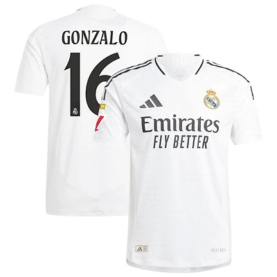 Gonzalo Garcia Gonzalo Men's adidas  White Real Madrid 2024/25 Home Authentic Custom Jersey