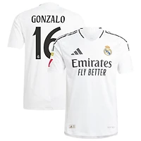 Gonzalo Garcia Gonzalo Men's adidas  White Real Madrid 2024/25 Home Authentic Custom Jersey