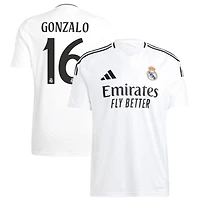 Gonzalo Garcia Gonzalo Men's adidas  White Real Madrid 2024/25 Home Replica Custom Jersey