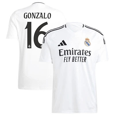 Gonzalo Garcia Gonzalo Men's adidas  White Real Madrid 2024/25 Home Replica Custom Jersey
