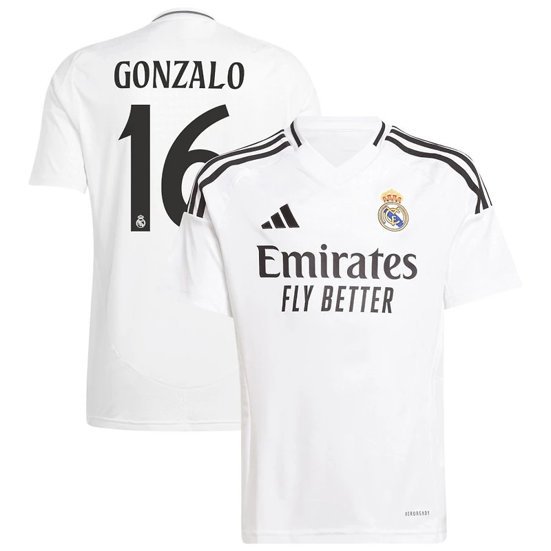 Gonzalo Garcia Gonzalo Youth adidas White Real Madrid 2024/25 Home Replica Custom Jersey
