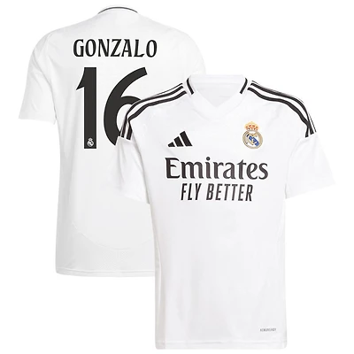 Gonzalo Garcia Gonzalo Youth adidas White Real Madrid 2024/25 Home Replica Custom Jersey
