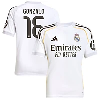 Gonzalo Garcia Gonzalo Youth adidas White Real Madrid 2025/26 Home Replica Custom Jersey