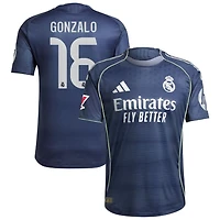 Gonzalo Garcia Gonzalo Men's adidas Blue Real Madrid 2025/26 Away Authentic Custom Jersey