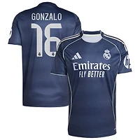 Gonzalo Garcia Gonzalo Men's adidas Blue Real Madrid 2025/26 Away Replica Custom Jersey