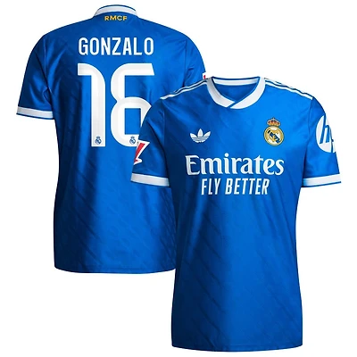 Gonzalo Garcia Gonzalo Men's adidas Blue Real Madrid 2025/26 Third Authentic Custom Jersey