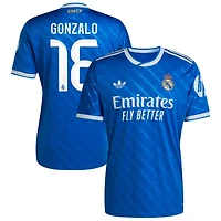Gonzalo Garcia Gonzalo Men's adidas  Blue Real Madrid 2025/26 Third Replica Custom Jersey