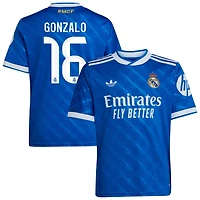 Gonzalo Garcia Gonzalo Youth adidas  Blue Real Madrid 2025/26 Third Replica Custom Jersey