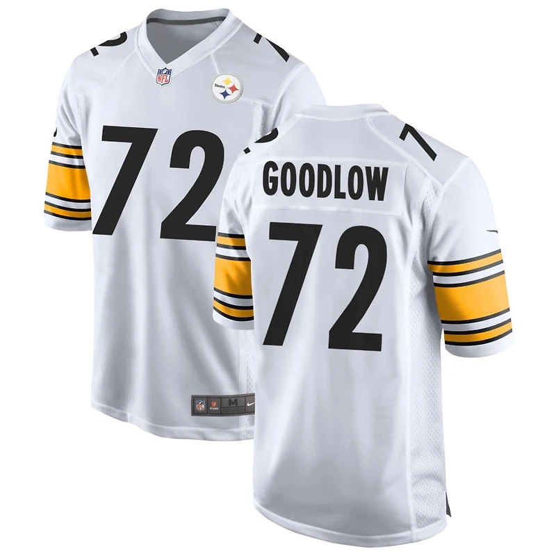 Anthony Goodlow Men's Nike White Pittsburgh Steelers Game Custom Jersey