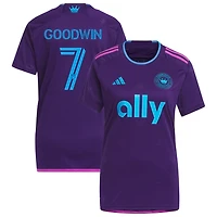 Archie Goodwin Women's adidas Purple Charlotte FC 2023 Crown Jewel Kit Replica Custom Jersey