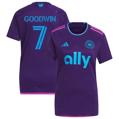 Archie Goodwin Women's adidas Purple Charlotte FC 2023 Crown Jewel Kit Replica Custom Jersey