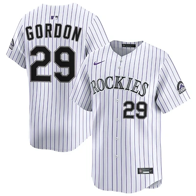 Tanner Gordon Men's Nike White Colorado Rockies Home Limited Custom Jersey
