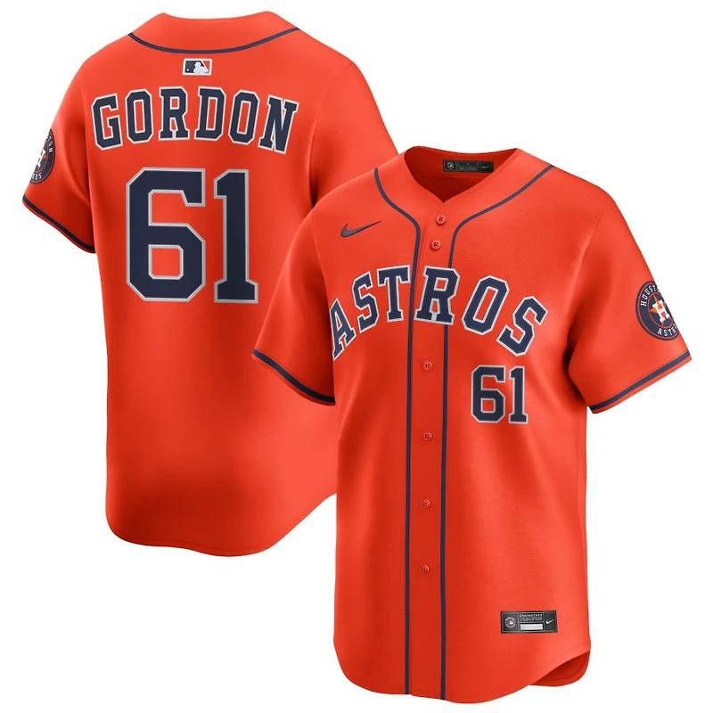 Colton Gordon Men's Nike Orange Houston Astros Alternate Limited Custom Jersey