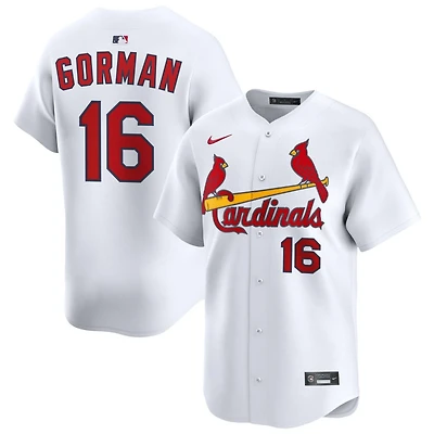 Nolan Gorman Men's Nike White St. Louis Cardinals Home Limited Custom Jersey