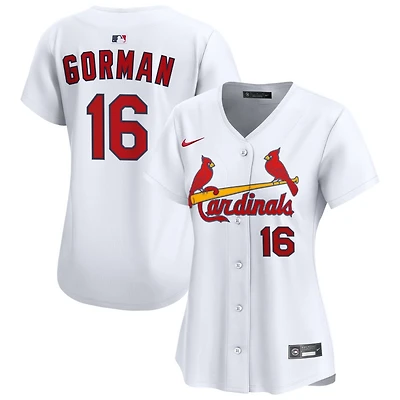 Nolan Gorman Women's Nike White St. Louis Cardinals Home Limited Custom Jersey