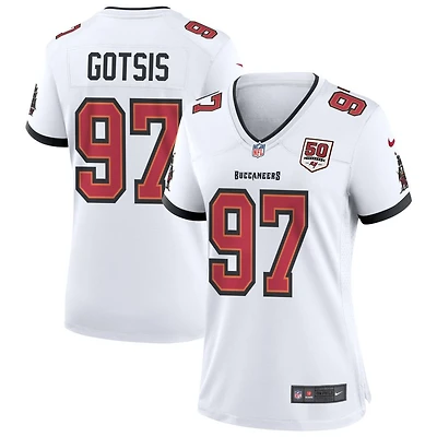 Adam Gotsis Women's Nike White Tampa Bay Buccaneers 50th Season Custom Game Jersey