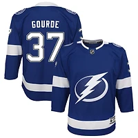 Yanni Gourde Youth Blue Tampa Bay Lightning Home Custom Premier Jersey