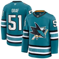 Collin Graf Men's Fanatics Teal San Jose Sharks Home Premium Custom Jersey