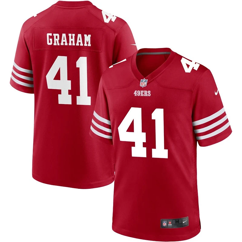 Jalen Graham Men's Nike Scarlet San Francisco 49ers Custom Jersey