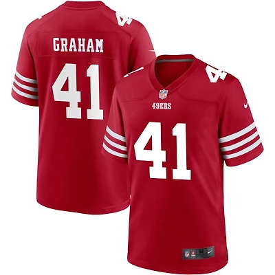 Jalen Graham Men's Nike Scarlet San Francisco 49ers Custom Jersey