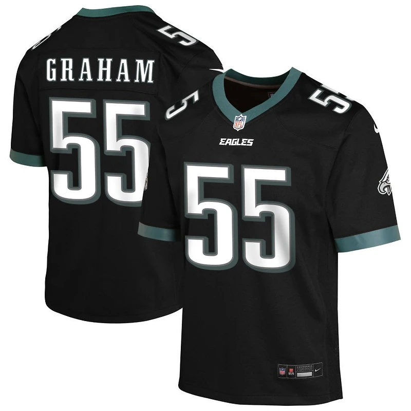 Brandon Graham Youth Nike Black Philadelphia Eagles Alternate Custom Game Jersey