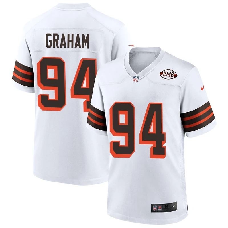Mason Graham Men's Nike White Cleveland Browns 1946 Collection Alternate Custom Jersey