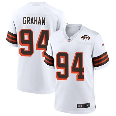 Mason Graham Men's Nike White Cleveland Browns 1946 Collection Alternate Custom Jersey