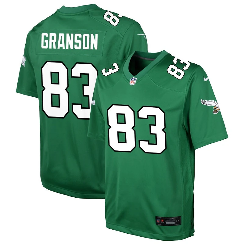 Kylen Granson Youth Nike Kelly Green Philadelphia Eagles Alternate Custom Game Jersey