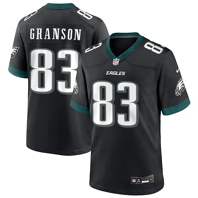Kylen Granson Men's Nike Black Philadelphia Eagles Alternate Custom Game Jersey