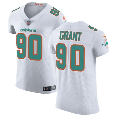 Kenneth Grant Men's Nike White Miami Dolphins Vapor Untouchable Elite Custom Jersey