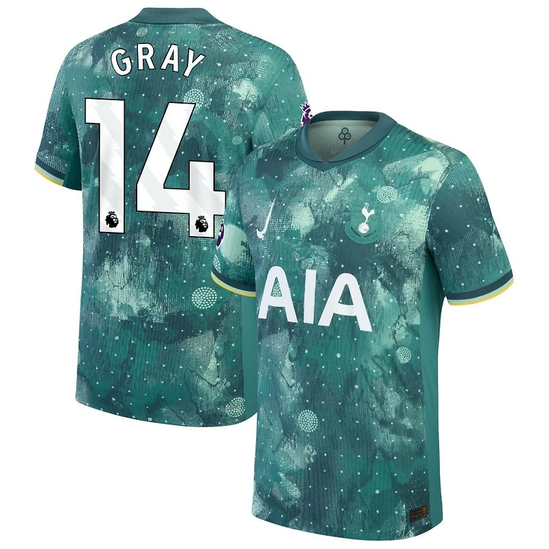 Archie Gray Men's Nike  Green Tottenham Hotspur 2024/25 Third Authentic Custom Jersey