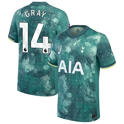 Archie Gray Men's Nike  Green Tottenham Hotspur 2024/25 Third Authentic Custom Jersey