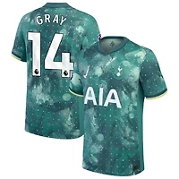 Archie Gray Men's Nike  Green Tottenham Hotspur 2024/25 Third Authentic Custom Jersey