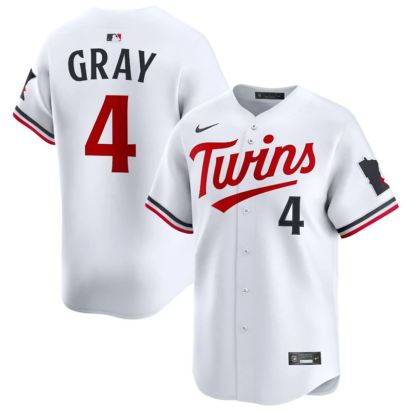Tristan Gray Men's Nike White Minnesota Twins Home Limited Custom Jersey
