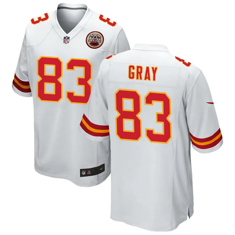 Noah Gray Men's Nike White Kansas City Chiefs Custom Game Jersey