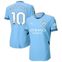 Jack Grealish Men's Puma Light Blue Manchester City 2024/25 Home Authentic Custom Jersey