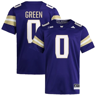 Kevin Green Men's adidas Purple Washington Huskies NIL Pick-A-Player Home Premier Football Jersey